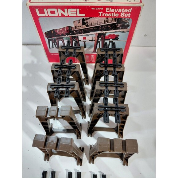 Lionel 6-2111 O/27 Train Gauge Model Railroad Elevated Trestle Set w/Box - Picture 8 of 11